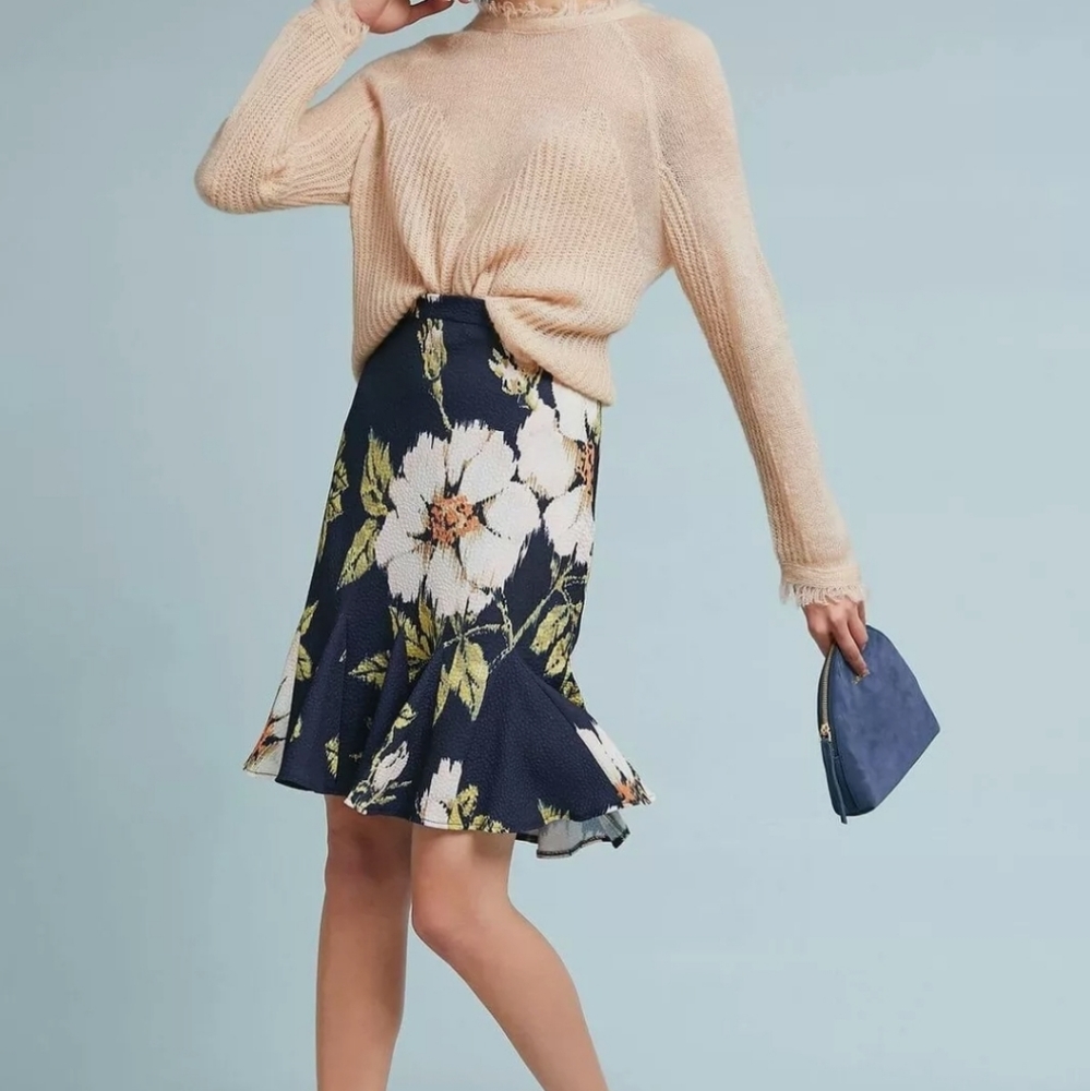 Eva Franco for ANTHROPOLOGIE Daisy Flounce Skirt